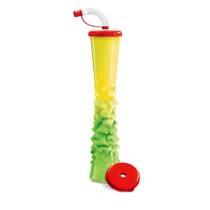 Sweet World USA Yard Cups Party Pack Ice Yard Cups Party 8-PACK - for Margaritas, Cold Drinks, Frozen Drinks, Kids Parties - 17 oz. (500 ml) cups with lids and straws