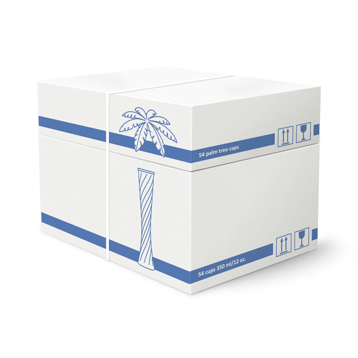 Palm Tree Lid Yard Cups -12 oz./350 ml (54 cups per box)