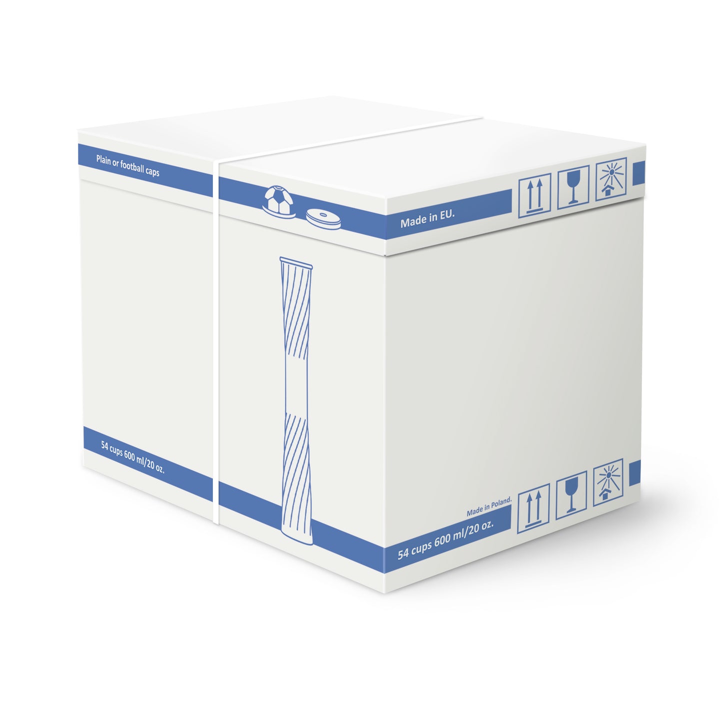 Palm Lid Yard Cups -20 oz./600 ml (54 cups per box)