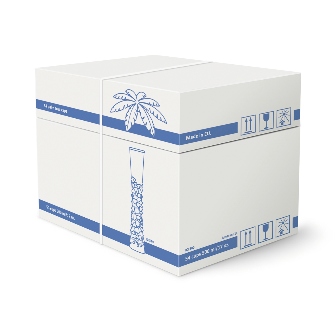 Palm Tree Lid Yard Cups -17 oz./500 ml (54 cups per box)