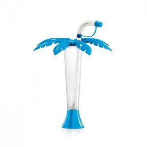 Palm tree cup 9 oz./250 ml - blue