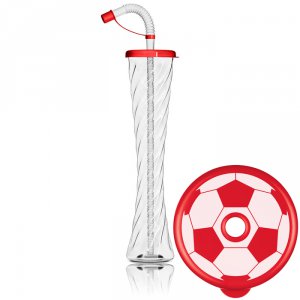 Flat ball cup 12 oz./350 ml-red